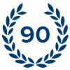 symbol 90 in blaetterkranz